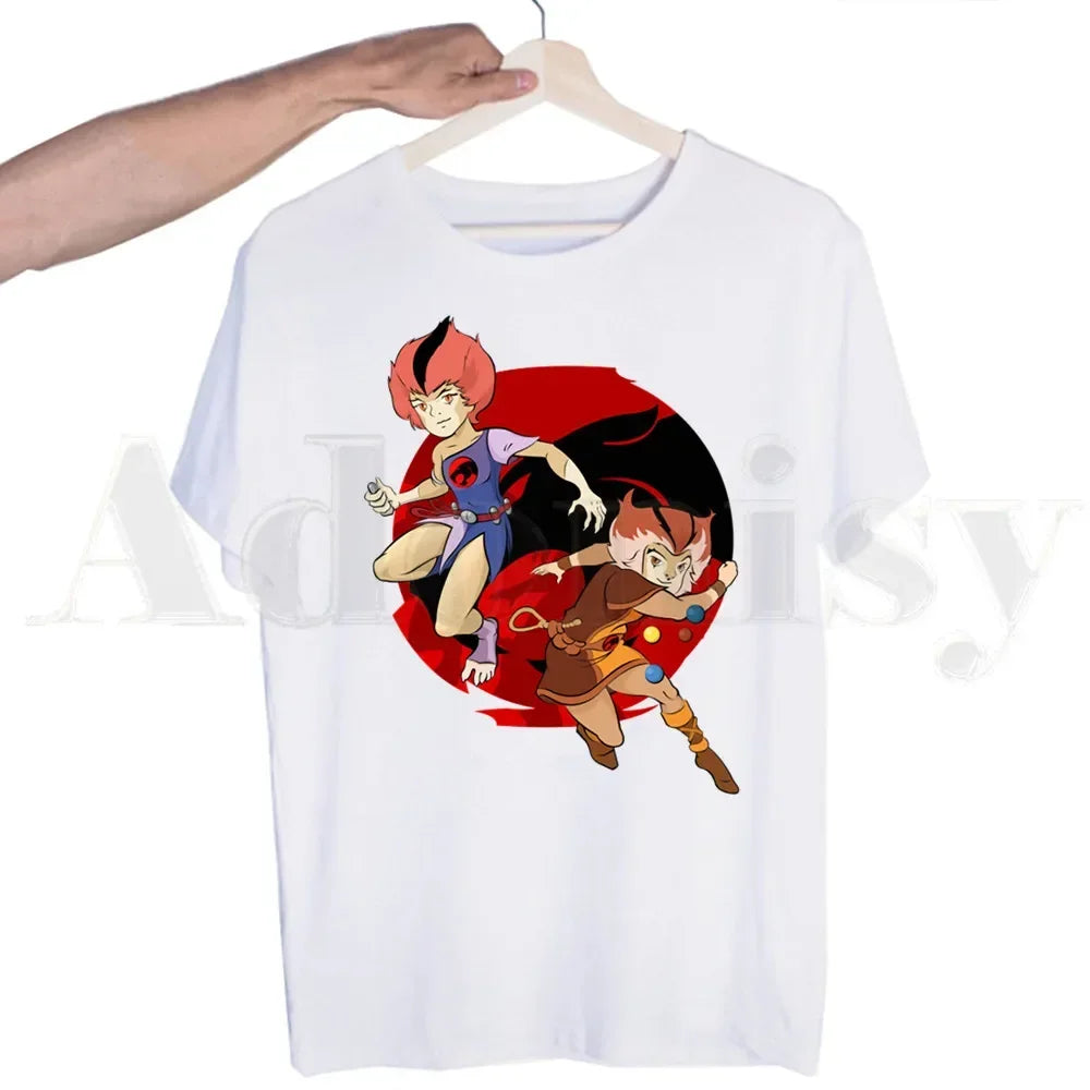 Thundercats Hip Hop Kawaii Cartoon T-shirts Top Tees Streetwear Harajuku Funny Tshirts Men Fashion Summer Tshirt
