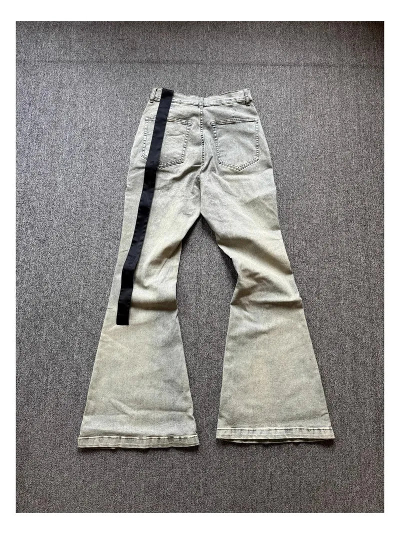 Brand New Rick Washed Blue Zipper Pocket Fit slim fit PANT Jeans Cotton Denim Pants Comfort Casual Jeans Size S M L XL #B4