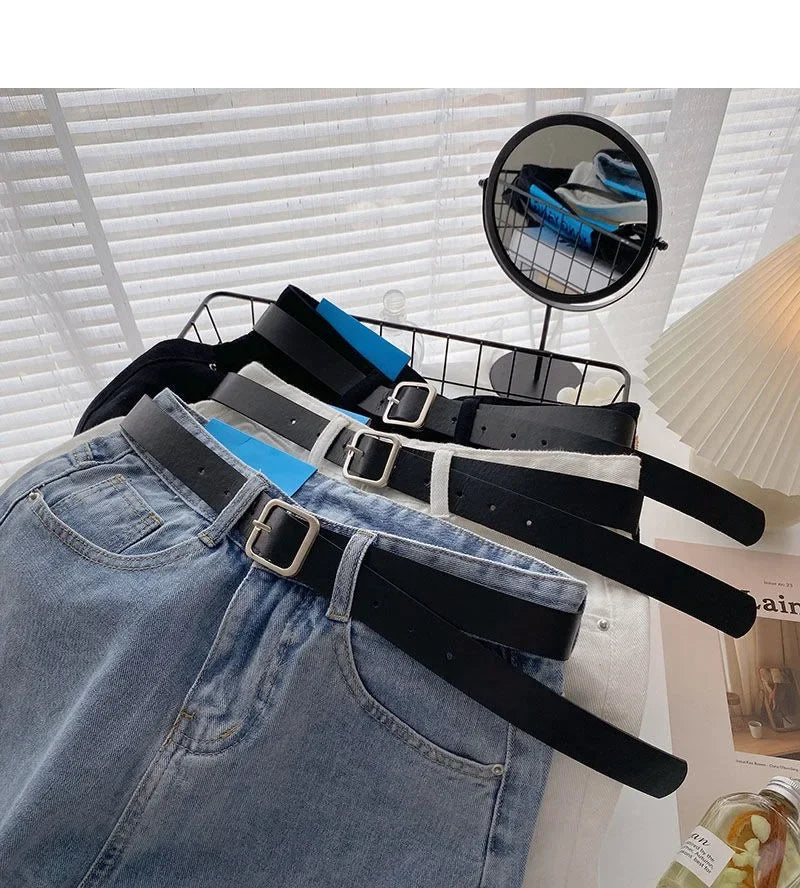 2022 New Spring Summer High-Waisted Slimming A- Line Denim Shorts Women's Loose-Fit Casual Heat Pants Rolled Edge Design