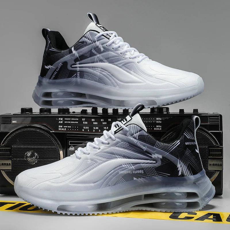 Men's Sneakers Soft Fashion Running Shoes Lace Up Non-slip Outdoor Sport Shoes Breathable Casual Footwear Women Walking Tennis