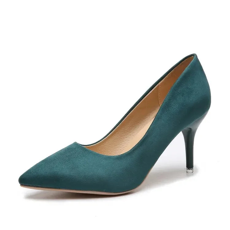 2023 Summer Women 8cm High Heels Platform Pumps Female Elegant Sweet Platform Shoes Pointed Toe Stiletto Cheap Office Red Pumps