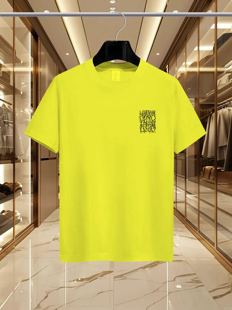 2025 Summer Luxury fashion LEW brand printed T-shirts, pure cotton round-neck casual and trendy Y2K high-end and high quality