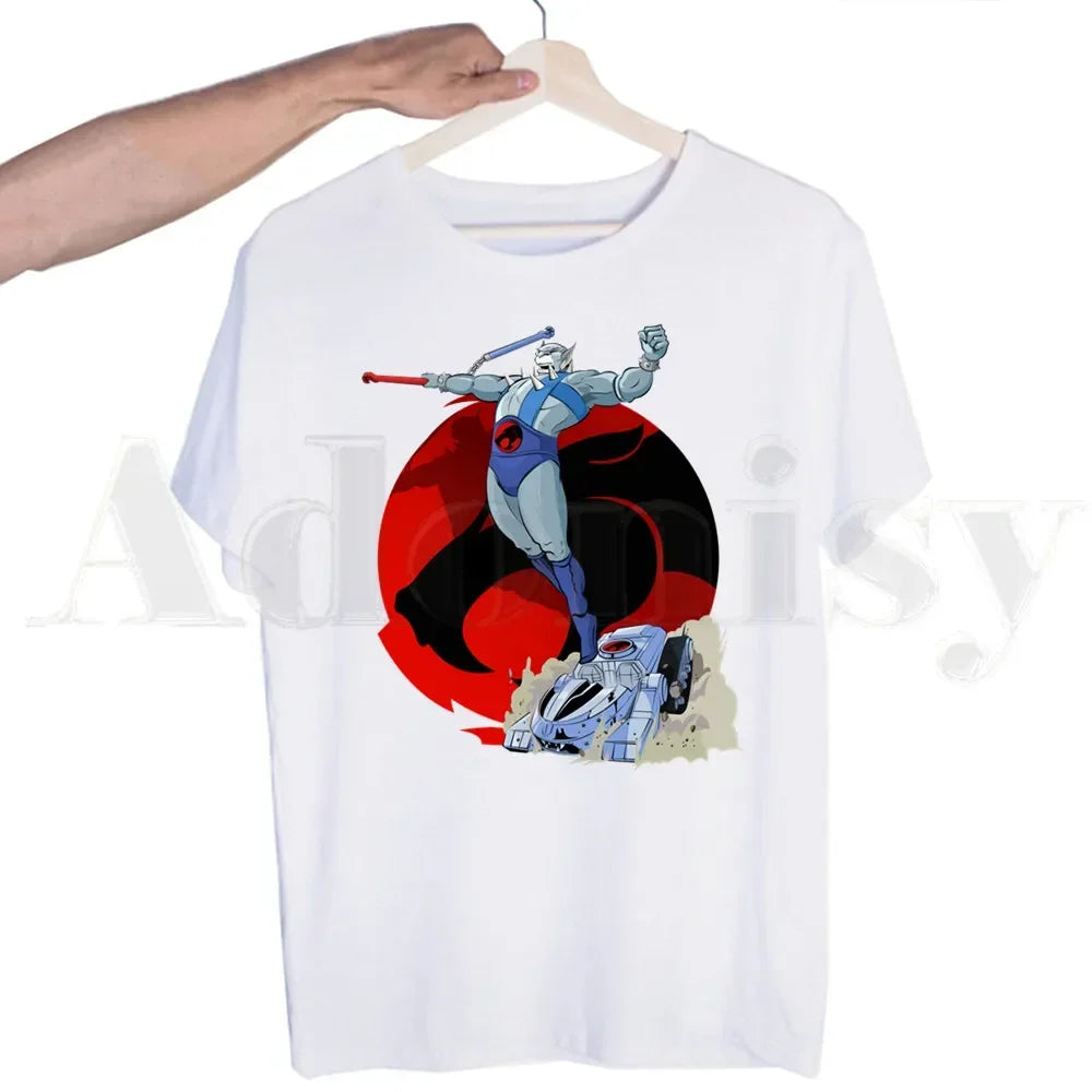 Thundercats Hip Hop Kawaii Cartoon T-shirts Top Tees Streetwear Harajuku Funny Tshirts Men Fashion Summer Tshirt