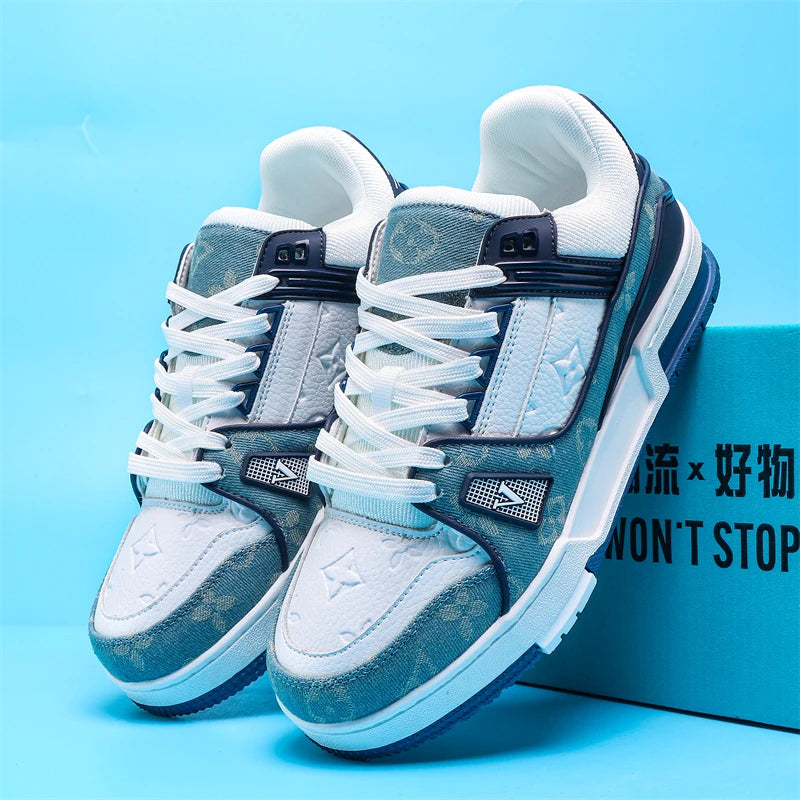White shoes for men, all-match sneakers, thick-soled boys' pure white shoes, women's trendy shoes