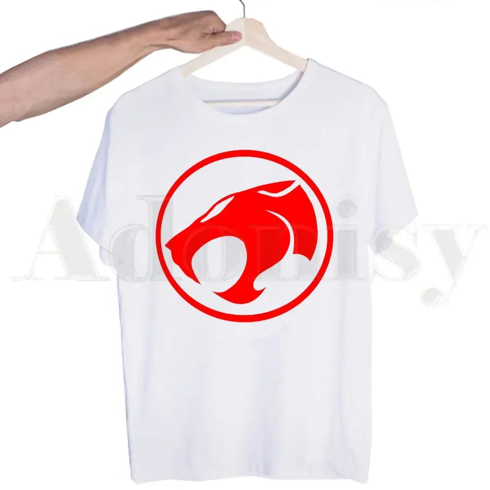 Thundercats Hip Hop Kawaii Cartoon T-shirts Top Tees Streetwear Harajuku Funny Tshirts Men Fashion Summer Tshirt