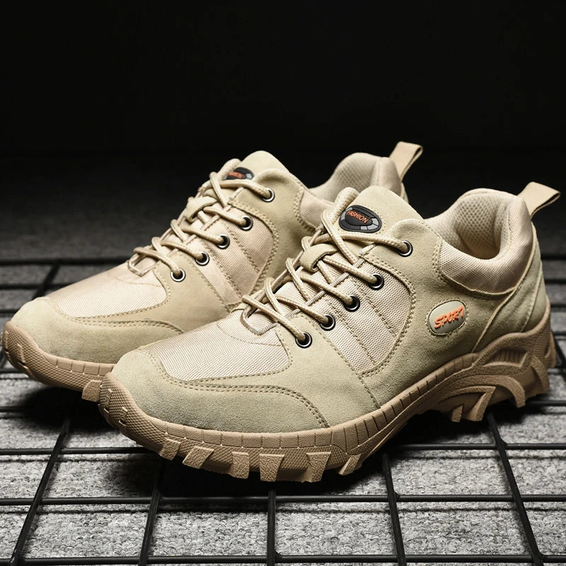 New Fashion Patchwork Outdoor Sneakers Breathable Men's Casual Shoes Men Desert Combat Footwear Large Size Non-Slip Hiking Shoes
