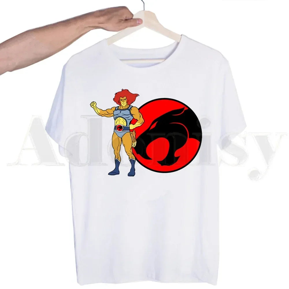 Thundercats Hip Hop Kawaii Cartoon T-shirts Top Tees Streetwear Harajuku Funny Tshirts Men Fashion Summer Tshirt