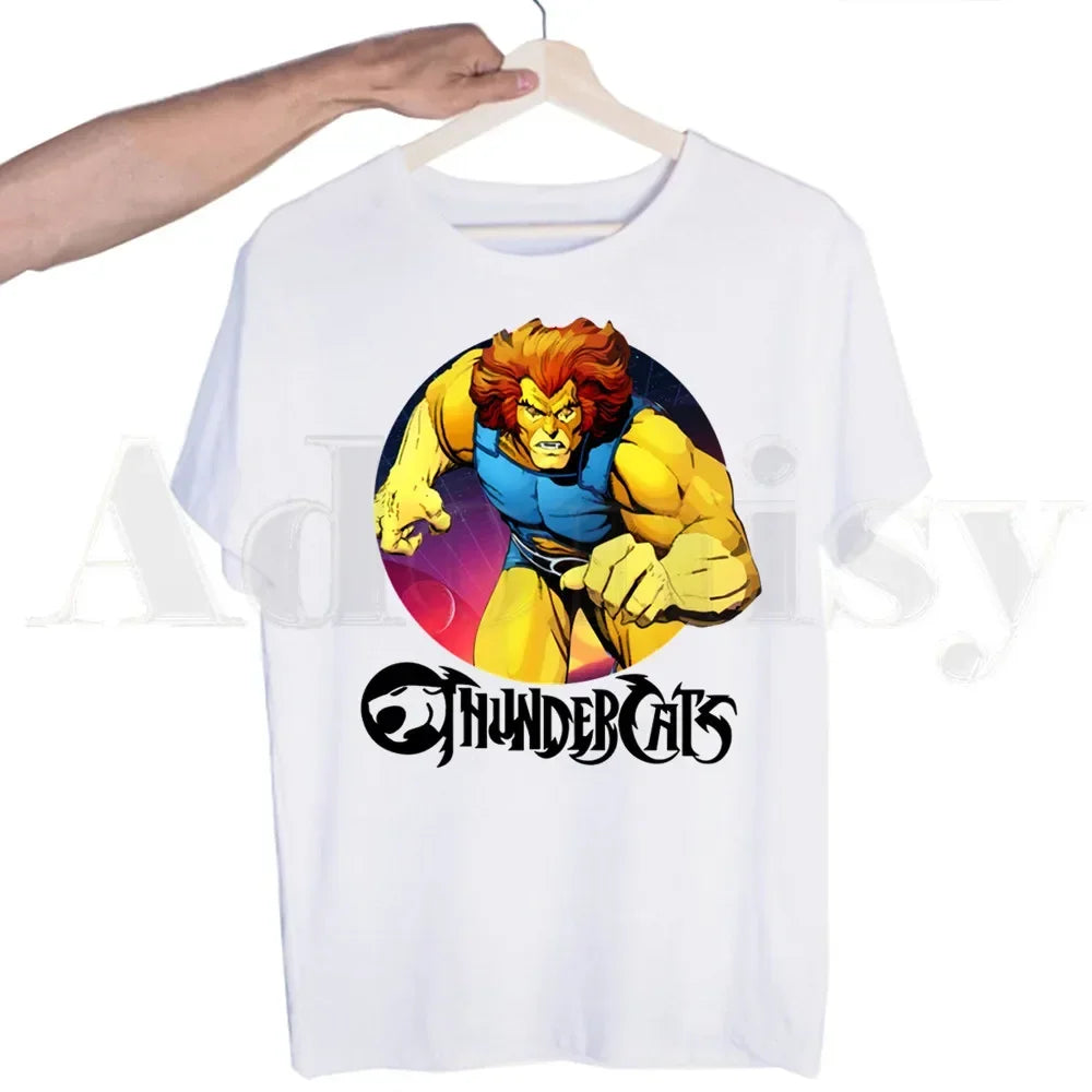 Thundercats Hip Hop Kawaii Cartoon T-shirts Top Tees Streetwear Harajuku Funny Tshirts Men Fashion Summer Tshirt