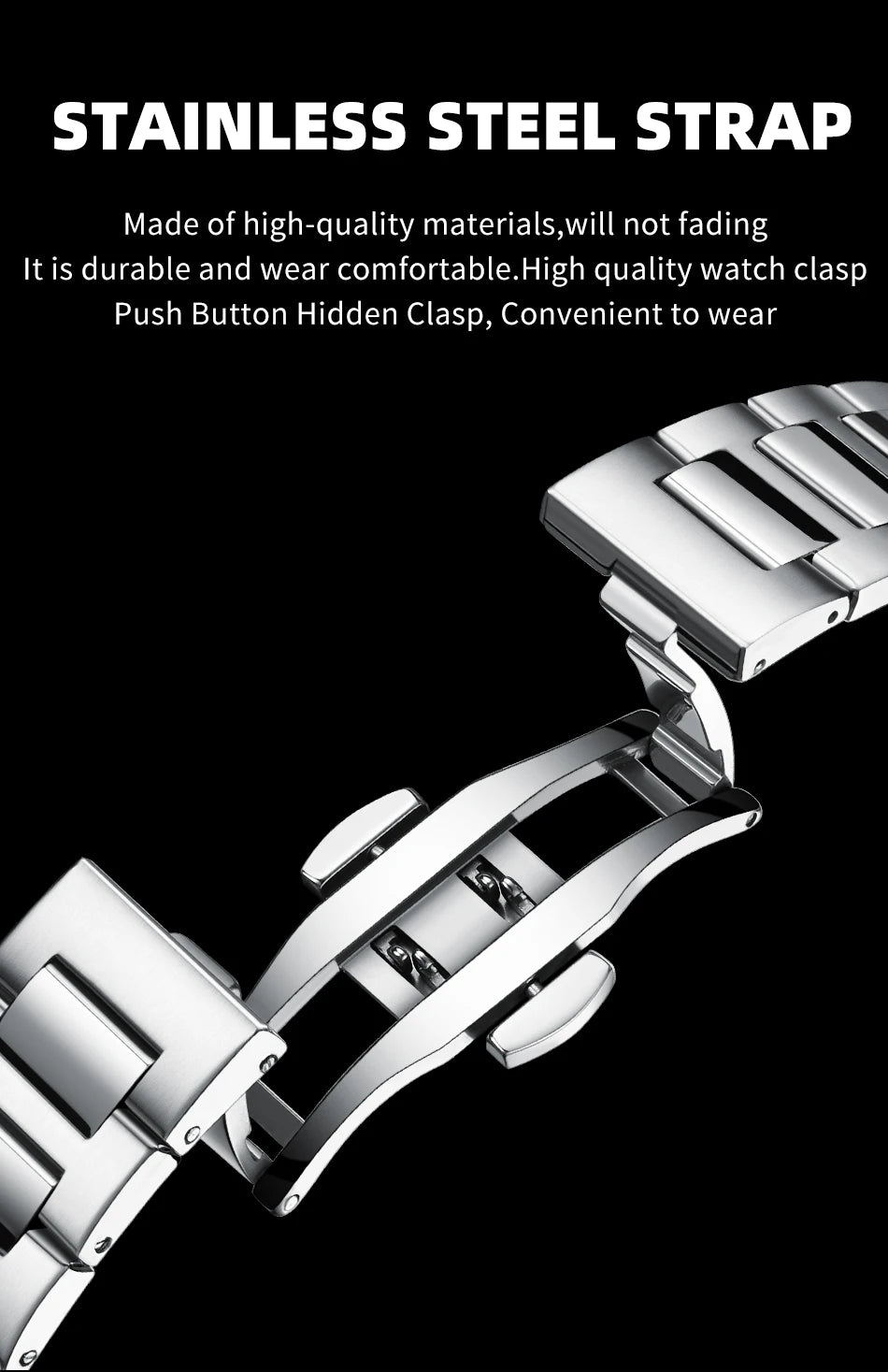 PENGAGAR Luxury Men Watch Date Week Waterproof Luminous Stainless Steel Watch For Man Casual Quartz Men's Watches Male Sport+Box