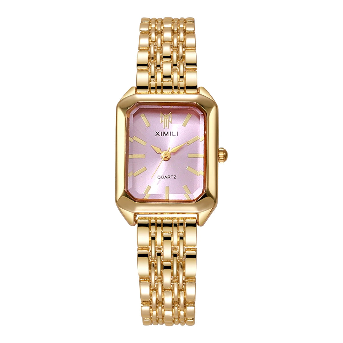 1/2/4PCS Luxury Women Watches Fashion Rectangle Woman Quartz Watch Stainless Steel Band Wristwatches Reloj Mujer(Without Box)