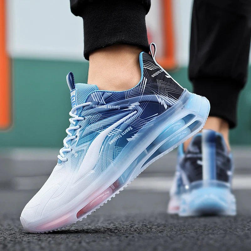 Men's Sneakers Soft Fashion Running Shoes Lace Up Non-slip Outdoor Sport Shoes Breathable Casual Footwear Women Walking Tennis