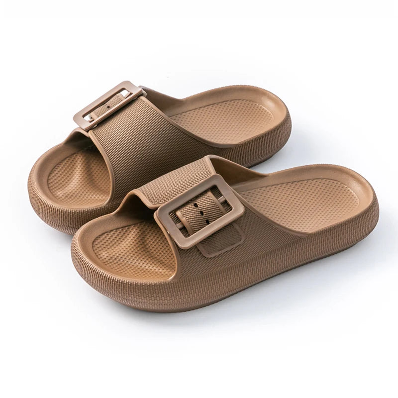 New Women's Thick Sole Flip Flops - Summer Outdoor Sandals , Lightweight EVA Beach Slides, Anti-Slip Shower Unisex Shoes