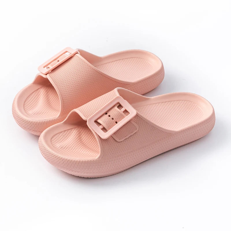 New Women's Thick Sole Flip Flops - Summer Outdoor Sandals , Lightweight EVA Beach Slides, Anti-Slip Shower Unisex Shoes