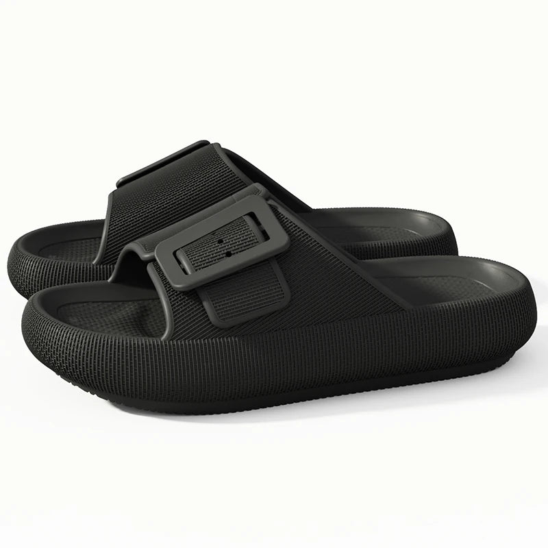 New Women's Thick Sole Flip Flops - Summer Outdoor Sandals , Lightweight EVA Beach Slides, Anti-Slip Shower Unisex Shoes