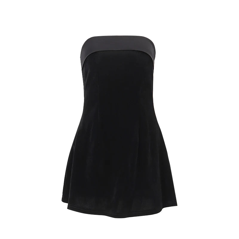 WhereMery Sexy Off Shoulder Backless Mini Dress Elegant Sleeveless Slim A-line Dresses Fashion Evening Club Party Women Vestidos