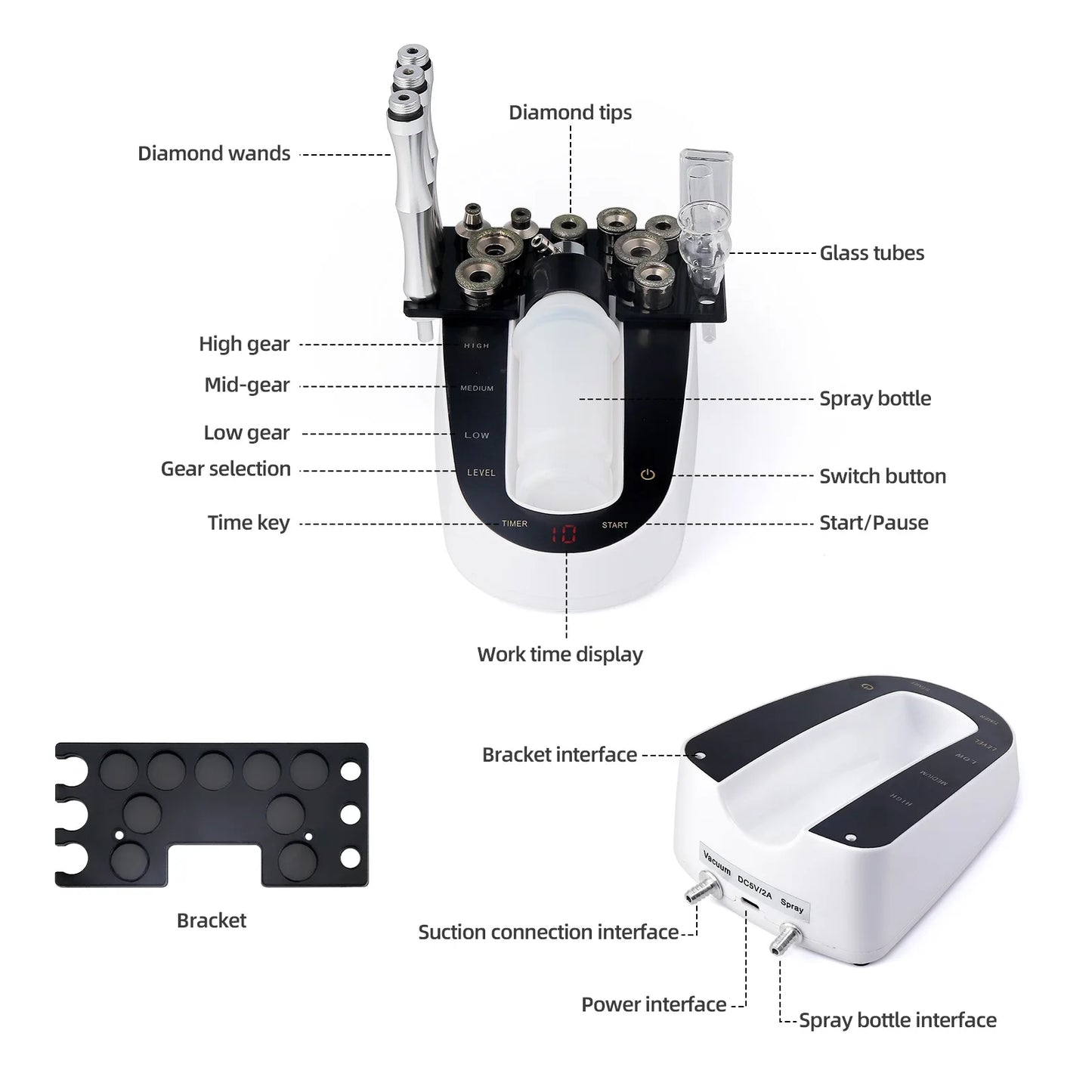 Diamond Microdermabrasion Machine For Facial Peeling Skin Care Blackhead Removel Water Spray Exfoliation Machine