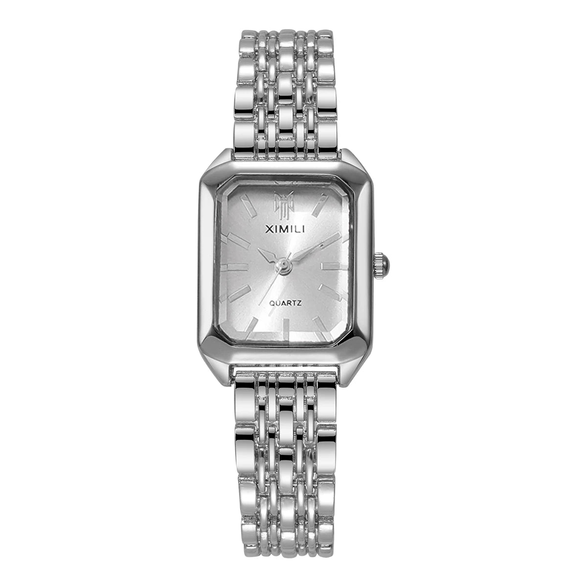 1/2/4PCS Luxury Women Watches Fashion Rectangle Woman Quartz Watch Stainless Steel Band Wristwatches Reloj Mujer(Without Box)