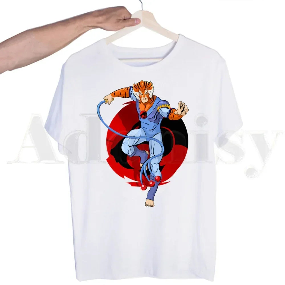 Thundercats Hip Hop Kawaii Cartoon T-shirts Top Tees Streetwear Harajuku Funny Tshirts Men Fashion Summer Tshirt