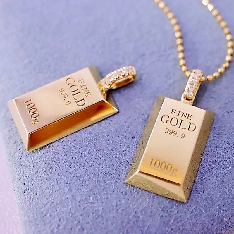 Luxury Soild 18K Gold Filled Pendant Charm Wedding Pendants Necklace For Women Bridal Party Choker Jewelry Gift