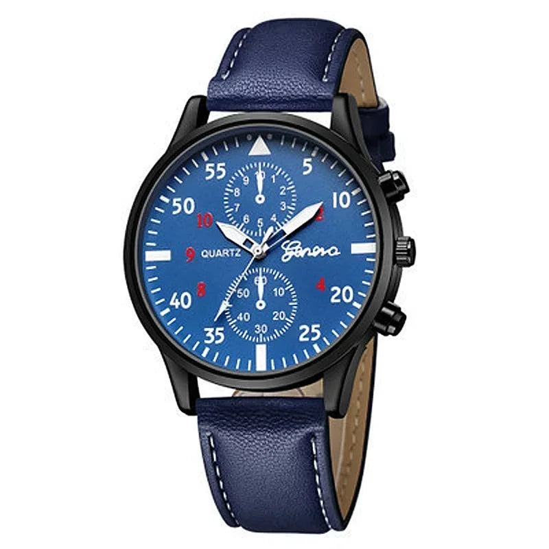 4/1pcs Men Watches Set Luxury Fashion Design Leather Watch Quartz Men Watch Clock Gift Montre Homme Relogio Masculino(no Box)