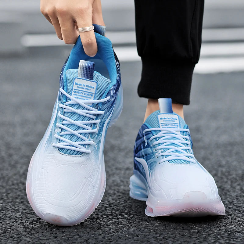 Men's Sneakers Soft Fashion Running Shoes Lace Up Non-slip Outdoor Sport Shoes Breathable Casual Footwear Women Walking Tennis