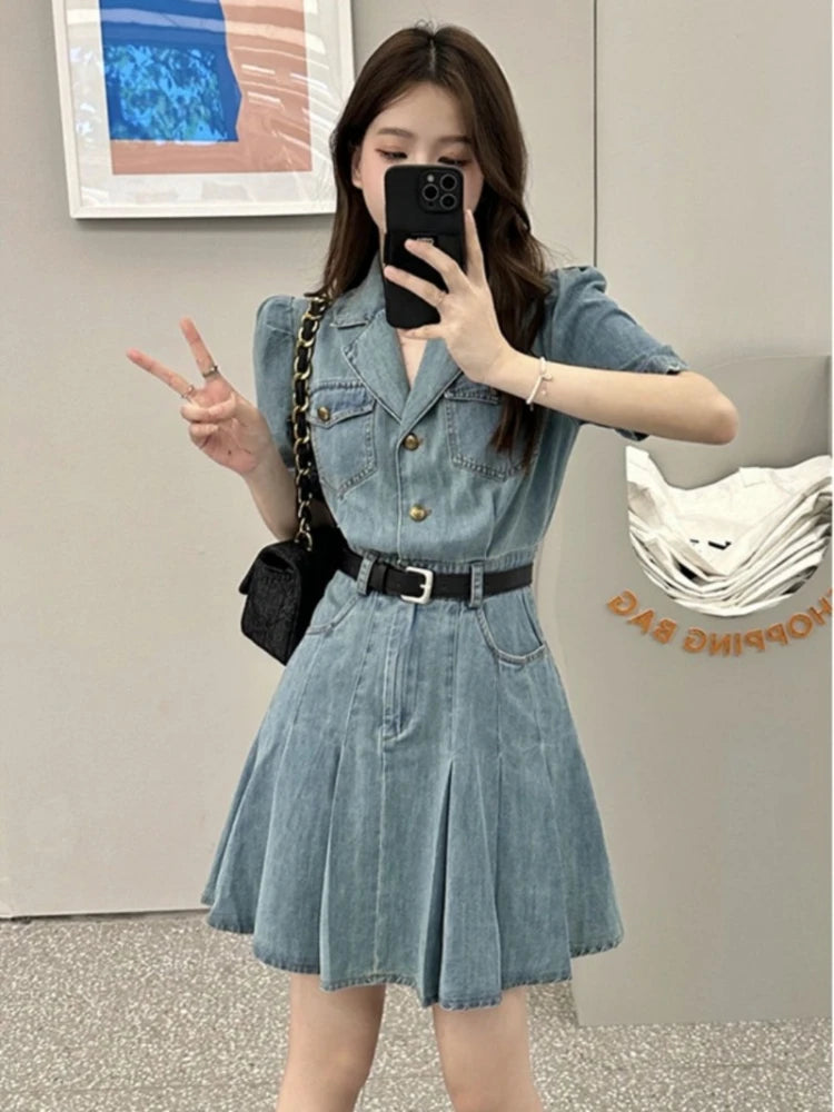 Woman Dress Short Tight Dresses for Women Mini Night Club Corset Bodycon Denim Fashion Summer 2024 Xxl Women's Clothing Curvy G