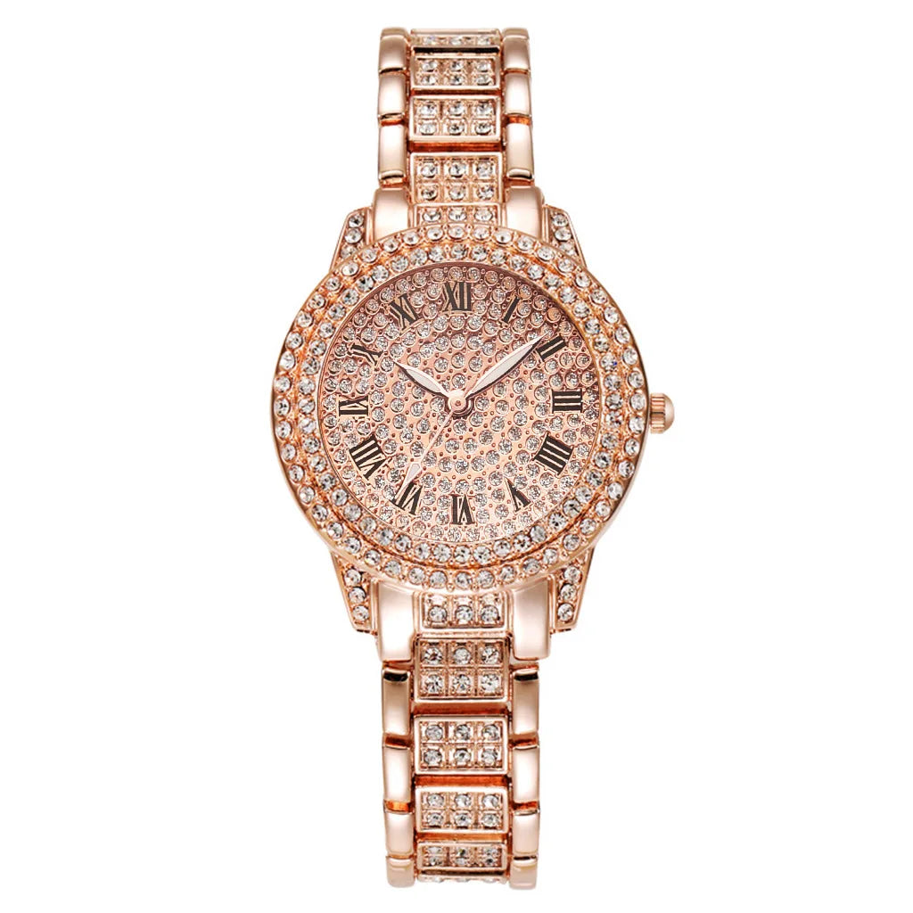 Casual Ladies Quartz Wrist Watch Bracelet Set 6PCS Set Women Watch Clock Roman Dial Luxury Brand Design Women Montre Femme Reloj