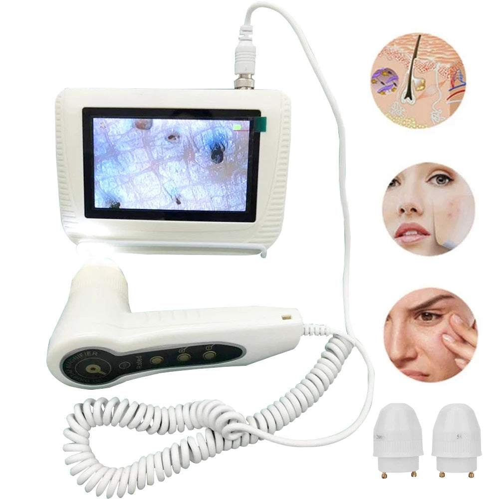 50/200X Charging Scalp Detector Digital Hair Skin Analyzer Microscope For Hair Follicle Testing and Skin Analysis Magnifier NEW