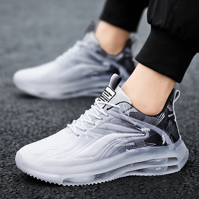 Men's Sneakers Soft Fashion Running Shoes Lace Up Non-slip Outdoor Sport Shoes Breathable Casual Footwear Women Walking Tennis