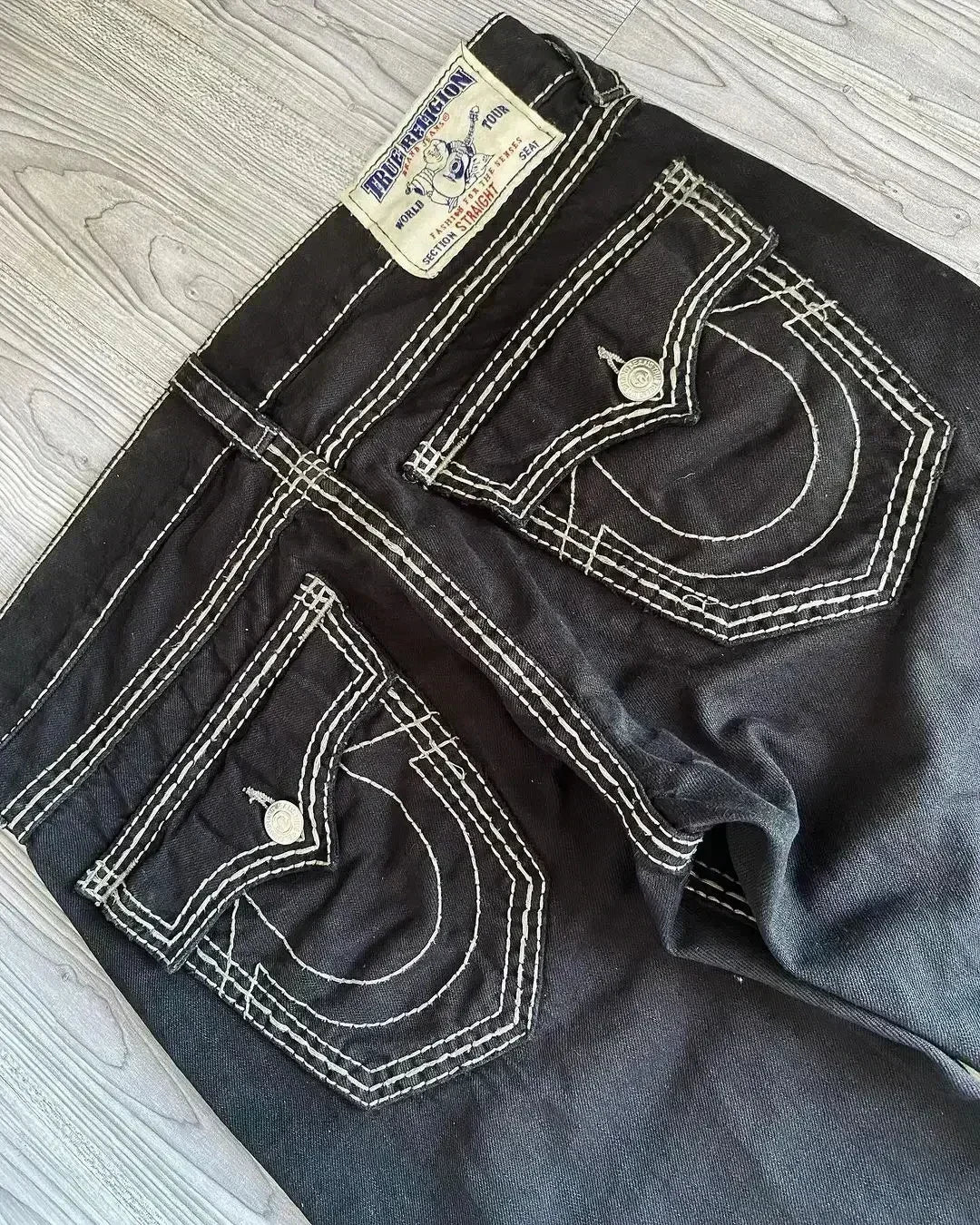 Y2k New Harajuku Retro Cherry Blossom Embroidered Blue Loose Jeans for Mens and Womens Gothic Fashion Low Waist Wide Leg Jeans