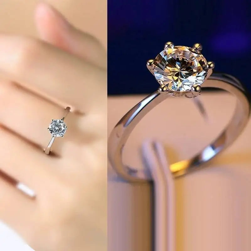New in 925 Sterling Silver Heart LOVE Zircon Women's Ring Luxury Fine Jewelry Offers News Trends 2023 Jewellery