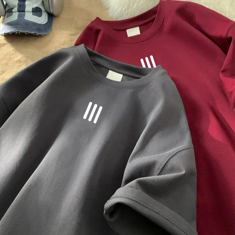 Men's Oversized T-shirts Mens Cotton T Shirt White 5XL Casual Summer Wear Fashion Print Tee Shirts for Men New Clothing
