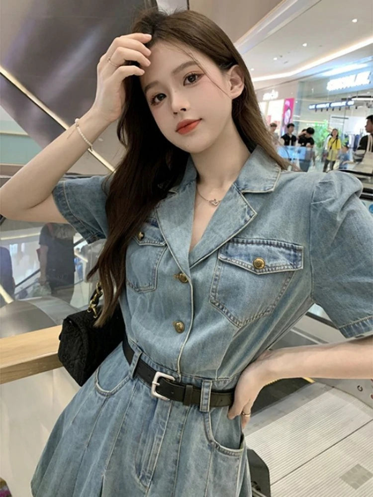 Woman Dress Short Tight Dresses for Women Mini Night Club Corset Bodycon Denim Fashion Summer 2024 Xxl Women's Clothing Curvy G