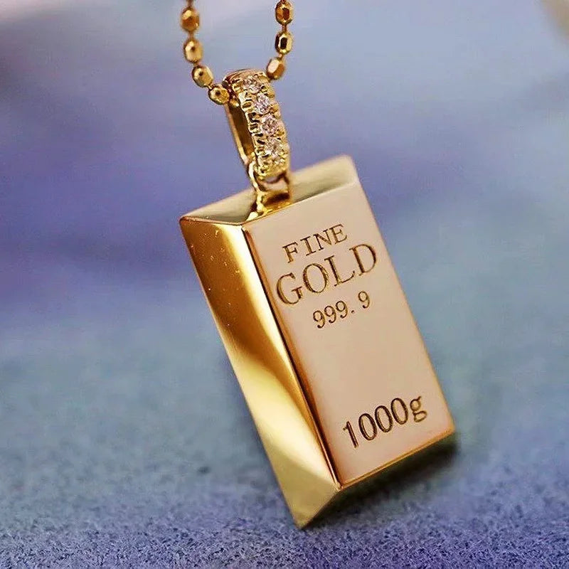 Luxury Soild 18K Gold Filled Pendant Charm Wedding Pendants Necklace For Women Bridal Party Choker Jewelry Gift