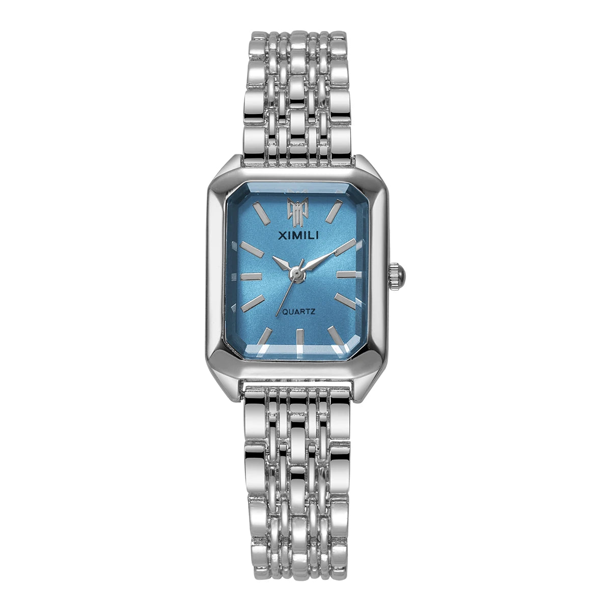 1/2/4PCS Luxury Women Watches Fashion Rectangle Woman Quartz Watch Stainless Steel Band Wristwatches Reloj Mujer(Without Box)