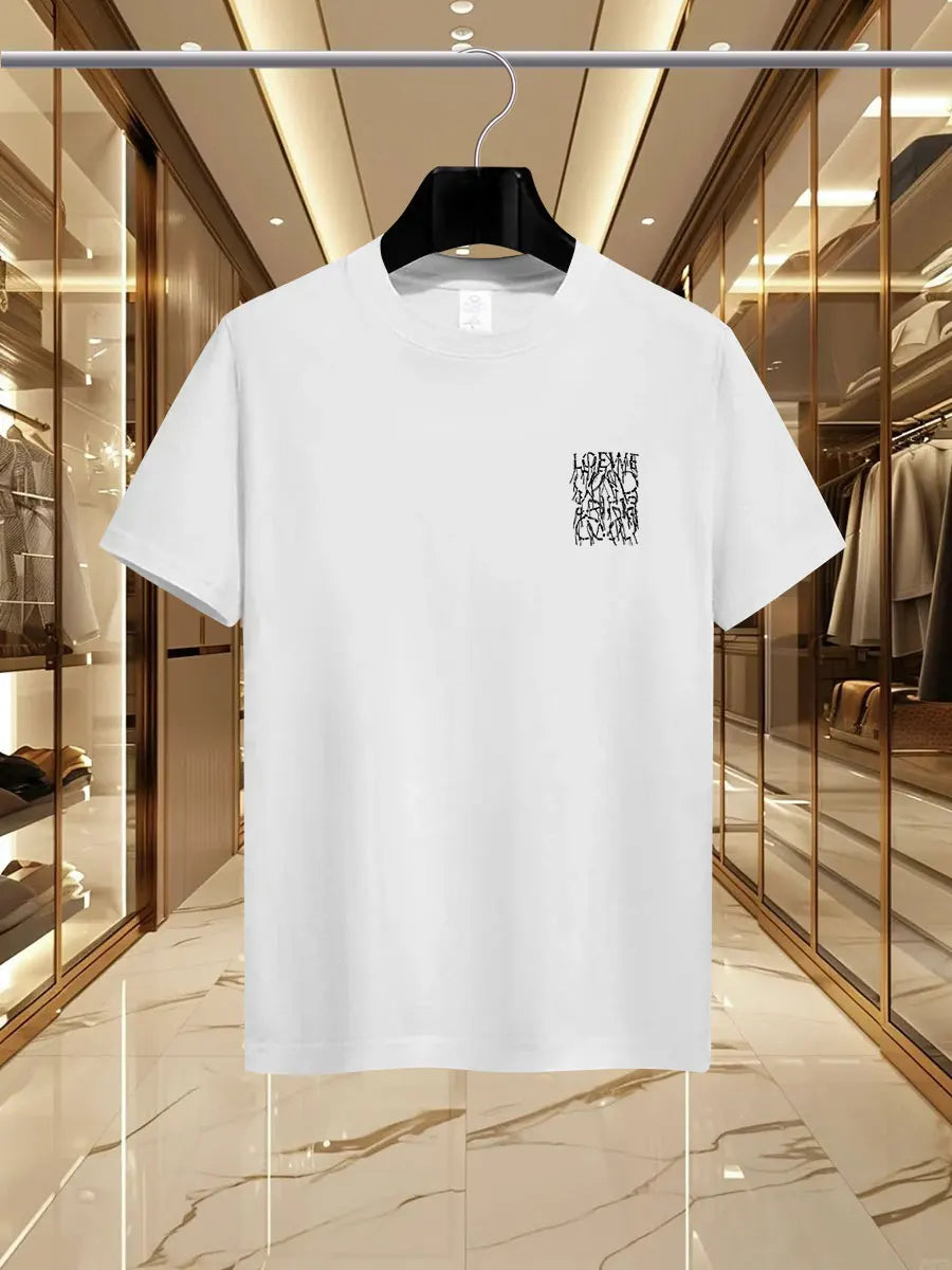 2025 Summer Luxury fashion LEW brand printed T-shirts, pure cotton round-neck casual and trendy Y2K high-end and high quality