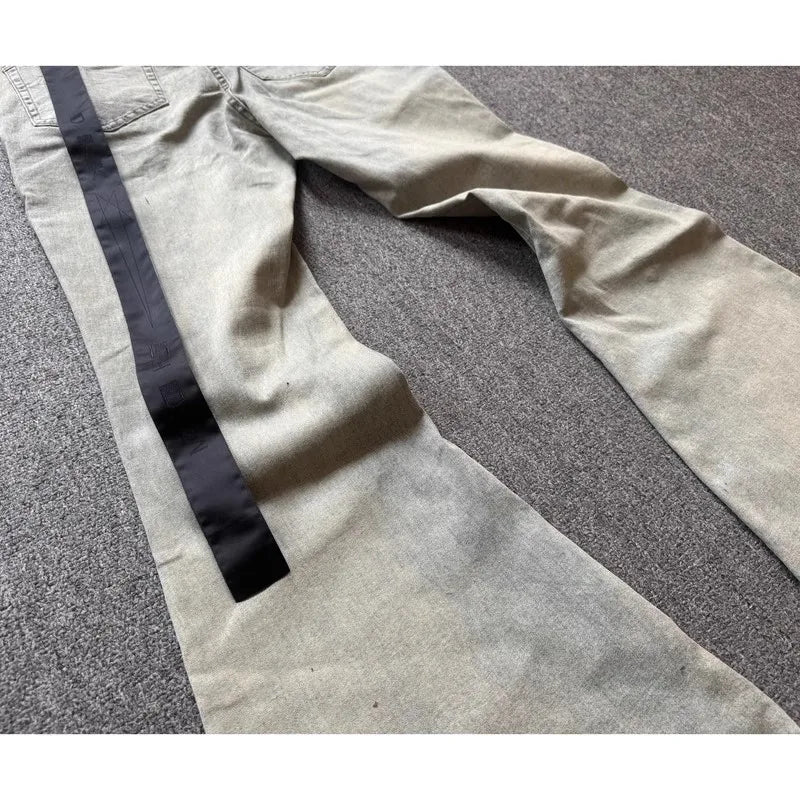 Brand New Rick Washed Blue Zipper Pocket Fit slim fit PANT Jeans Cotton Denim Pants Comfort Casual Jeans Size S M L XL #B4