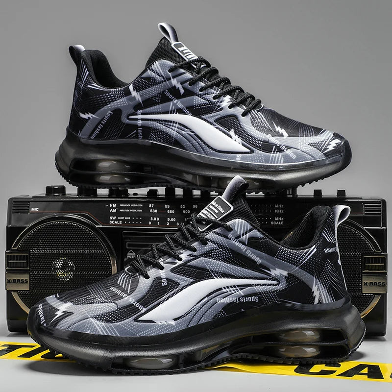 Men's Sneakers Soft Fashion Running Shoes Lace Up Non-slip Outdoor Sport Shoes Breathable Casual Footwear Women Walking Tennis