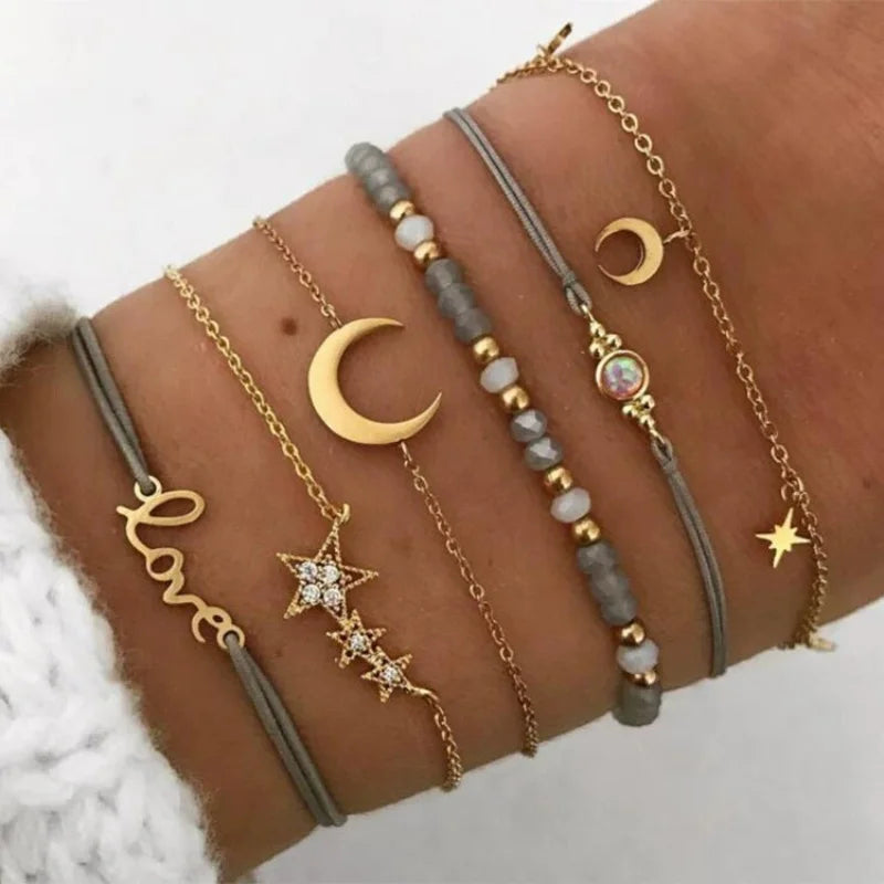 Titanium Steel Bracelet Set With Adjustable Multi-Layer Twisted Chain For Men And Women | Dark Hip-Hop Style Daily Accessory