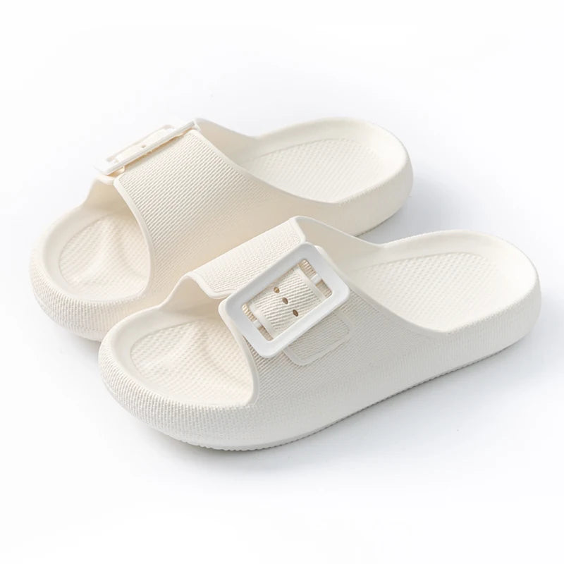 New Women's Thick Sole Flip Flops - Summer Outdoor Sandals , Lightweight EVA Beach Slides, Anti-Slip Shower Unisex Shoes