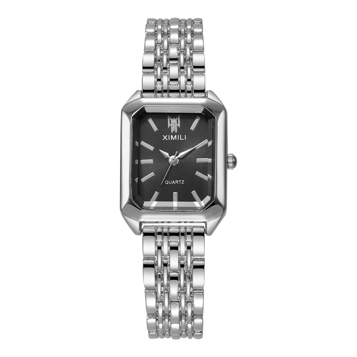 1/2/4PCS Luxury Women Watches Fashion Rectangle Woman Quartz Watch Stainless Steel Band Wristwatches Reloj Mujer(Without Box)