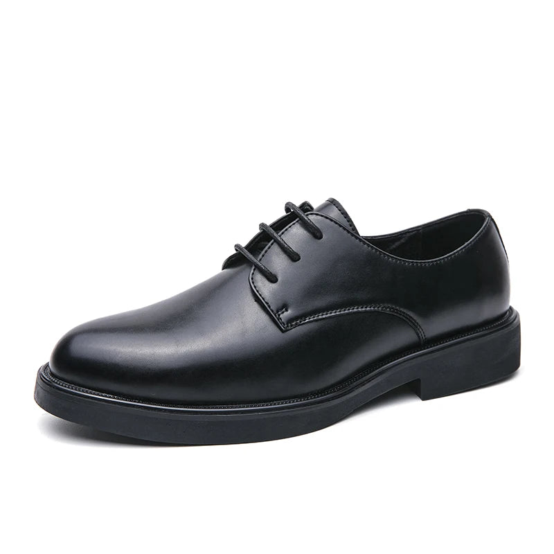 Lace-up Office Social Shoes Male Party Weeding Shoes Luxury Derby Dress Leather Men Shoes Men Spring/Autumn Formal Shoes For Men