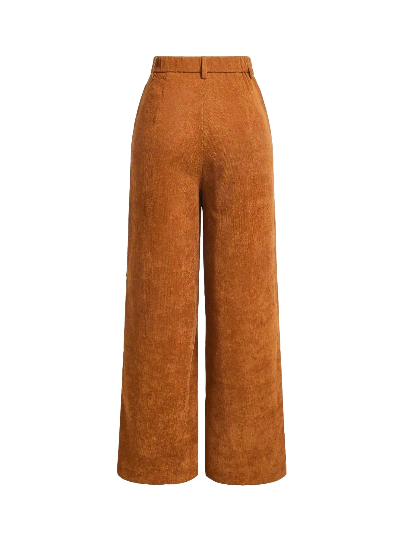 Women's Plain Pocket Button Front Wide Leg Pants, Casual High Waist Trousers for Daily Wear, Ladies Bottoms for All Seasons