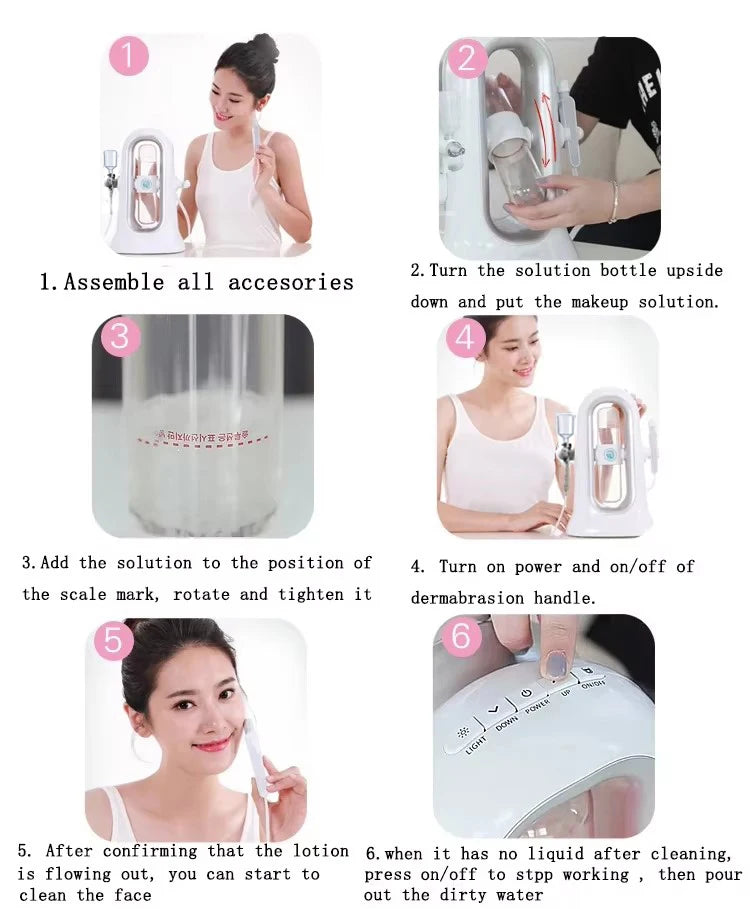 Hydra Dermabrasion Aqua Peeling SPA Beauty Machine Facial Hydration Sprayer Vacuum Blackhead Face Clean