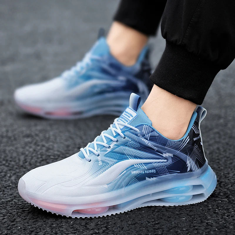 Men's Sneakers Soft Fashion Running Shoes Lace Up Non-slip Outdoor Sport Shoes Breathable Casual Footwear Women Walking Tennis