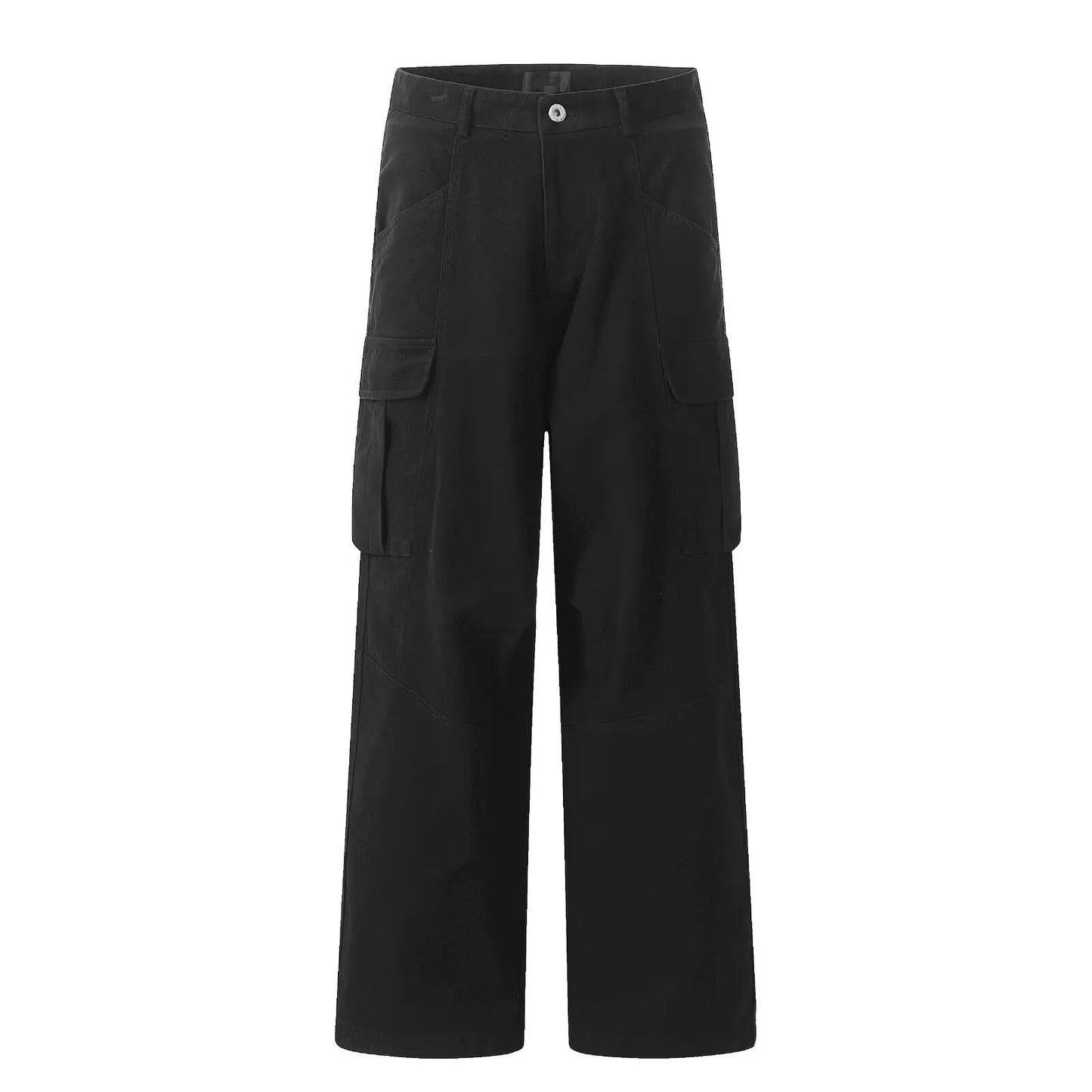 New American high street brown jeans for women washing straight spring and autumn loose casual gothic trousers wide-leg pants