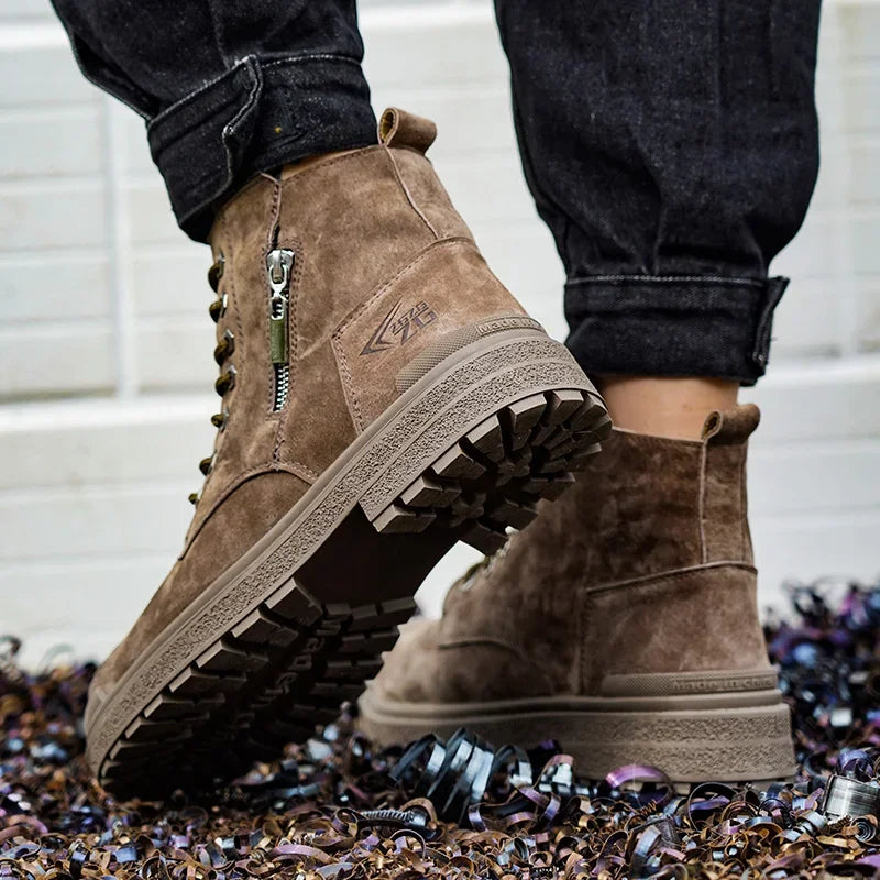 Latest 2024 Fashion Pig Skin Anti Scald Welding Shoes Indestructible Steel Toe Cap Nail Proof Men Safety Work Boots Sneakers