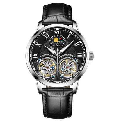 AILANG top luxury brand men's automatic watch quality business waterproof expensive double tourbillon mechanical watches fashion