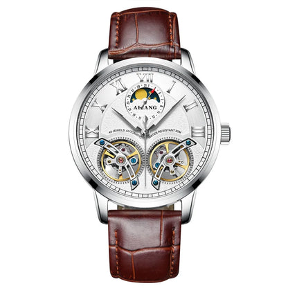 AILANG top luxury brand men's automatic watch quality business waterproof expensive double tourbillon mechanical watches fashion