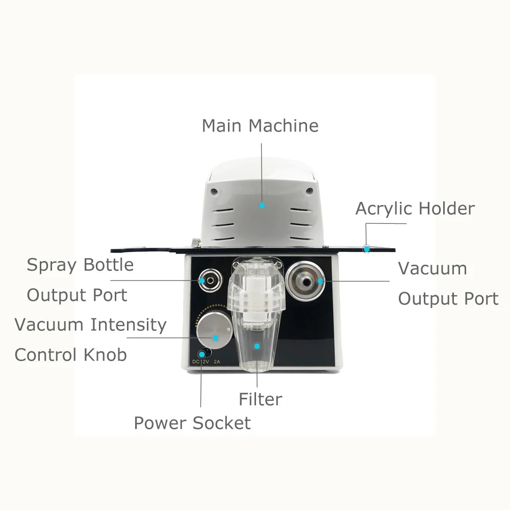 Microdermabrasion Diamond Machine Dermabrasion Facial Peeling Water Spray Exfoliation Face Skin Peel Vacuum Blackhead Removal